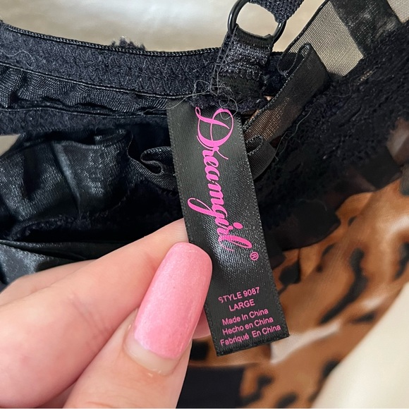 Vintage Y2K 2000s mcbling leopard cheetah animal print lingerie - Picture 4 of 4